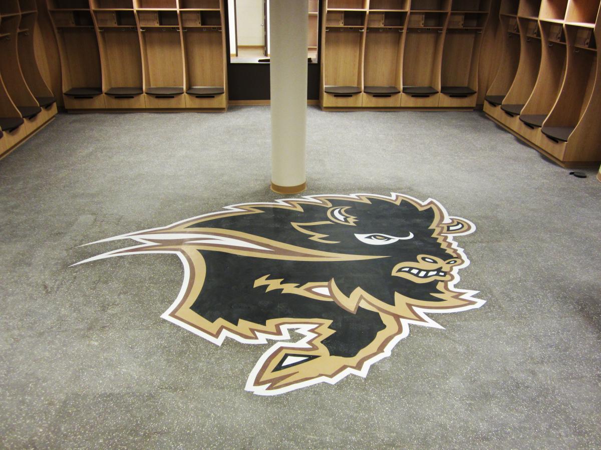 Rubber Custom Floor Inlay StateCraft Winnipeg